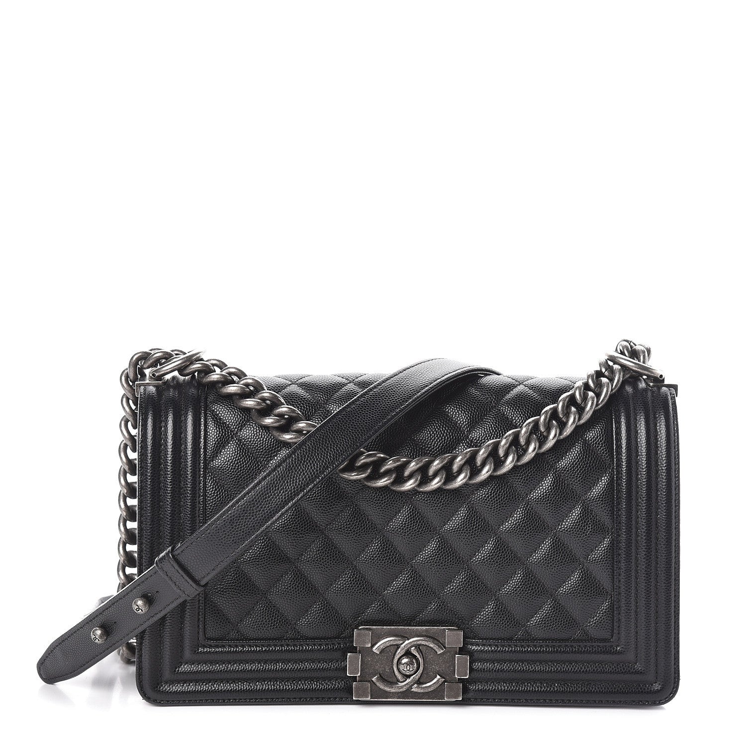 Chanel Caviar Quilted Medium Boy Flap Black 1 of 10