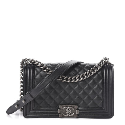 Chanel Caviar Quilted Medium Boy Flap Black 1 of 10
