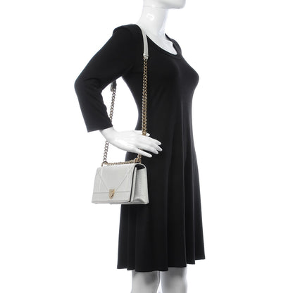 Christian Dior Patent Micro-Cannage Small Diorama Flap Bag White 2 of 15