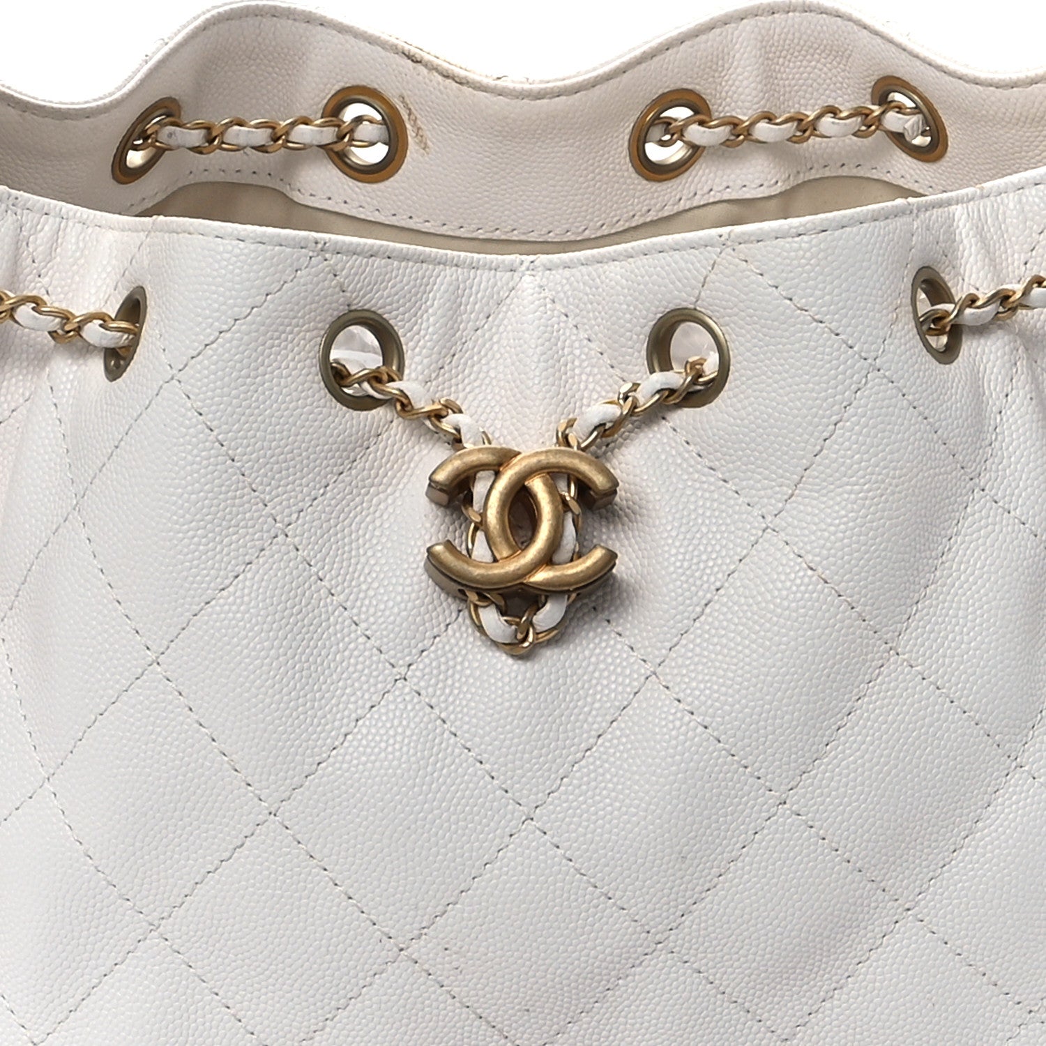 Chanel Caviar Quilted Small Chanel 25 Handbag White 8 of 12