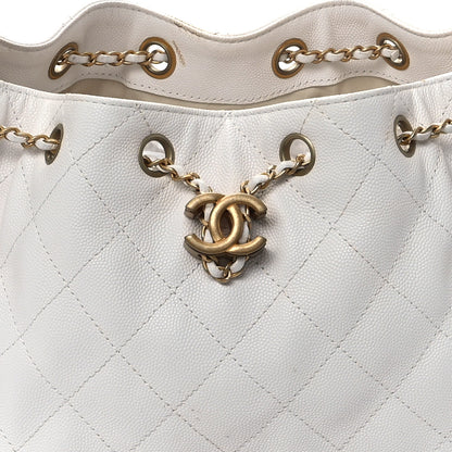Chanel Caviar Quilted Small Chanel 25 Handbag White 8 of 12