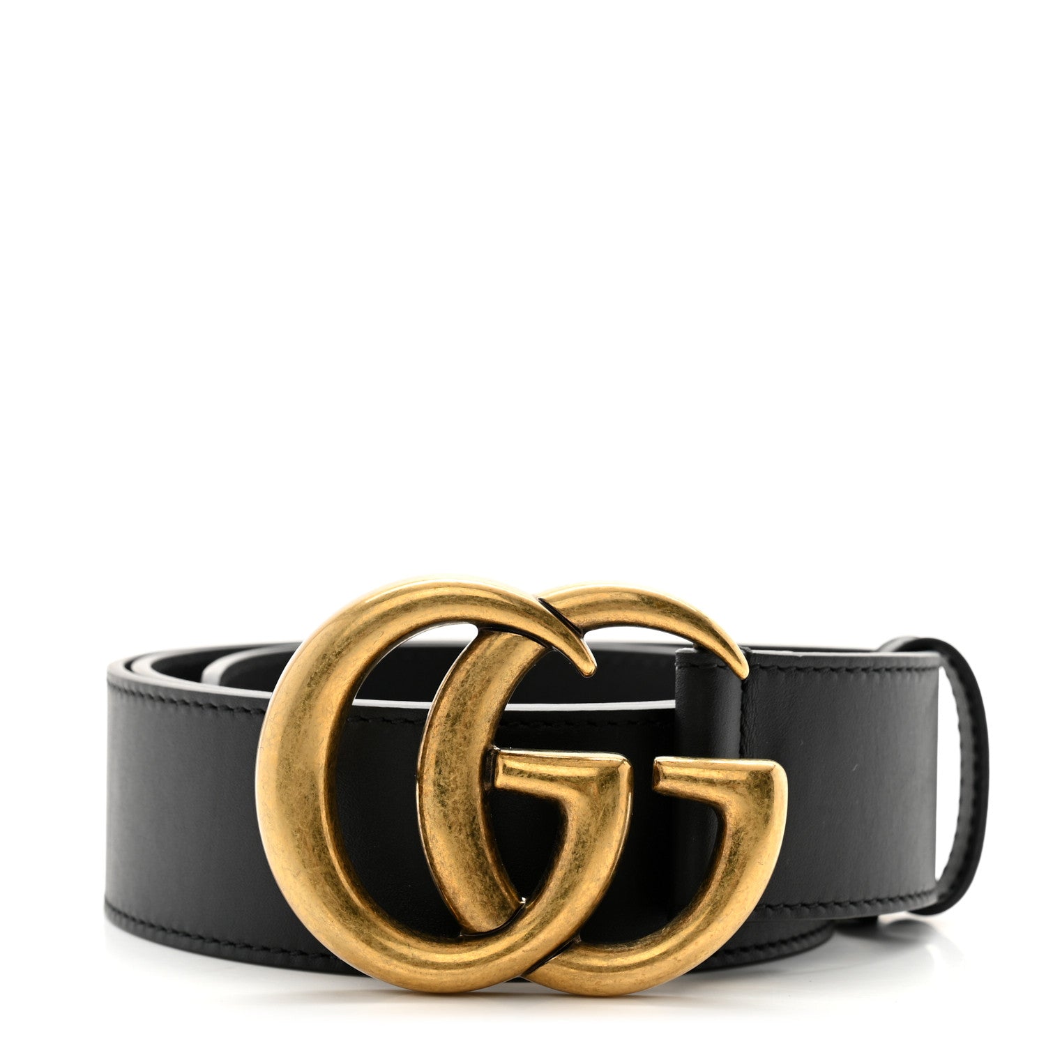 Gucci Calfskin Double G 20mm Belt 85 34 Black 1 of 6