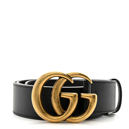 Gucci Calfskin Double G 20mm Belt 85 34 Black 1 of 6