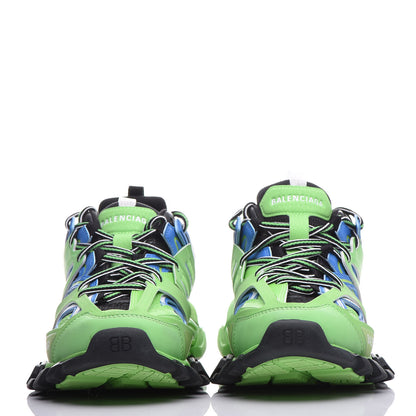 Balenciaga Mesh Nylon Metallic Fabric Womens Track Sneakers 38 Blue Green 2 of 10