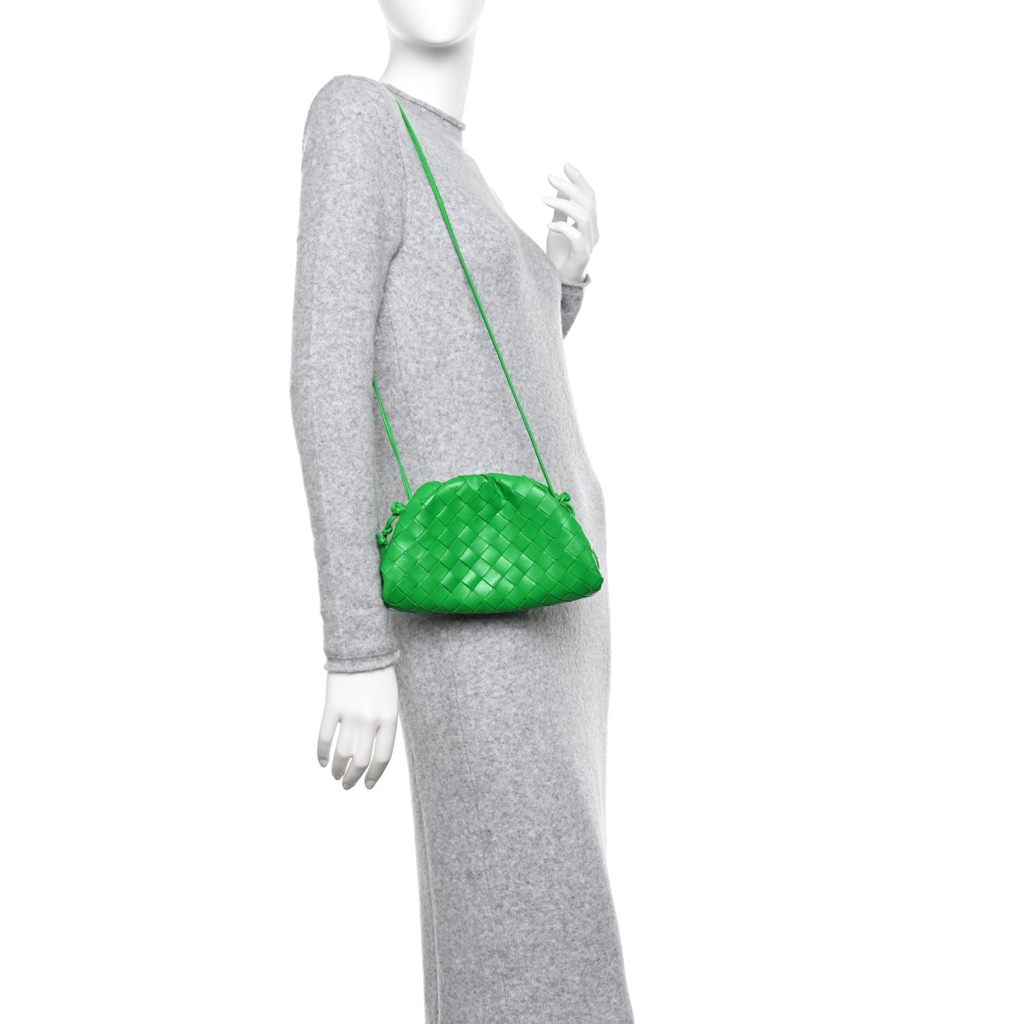Nappa Intrecciato The Mini Pouch Clutch Parakeet