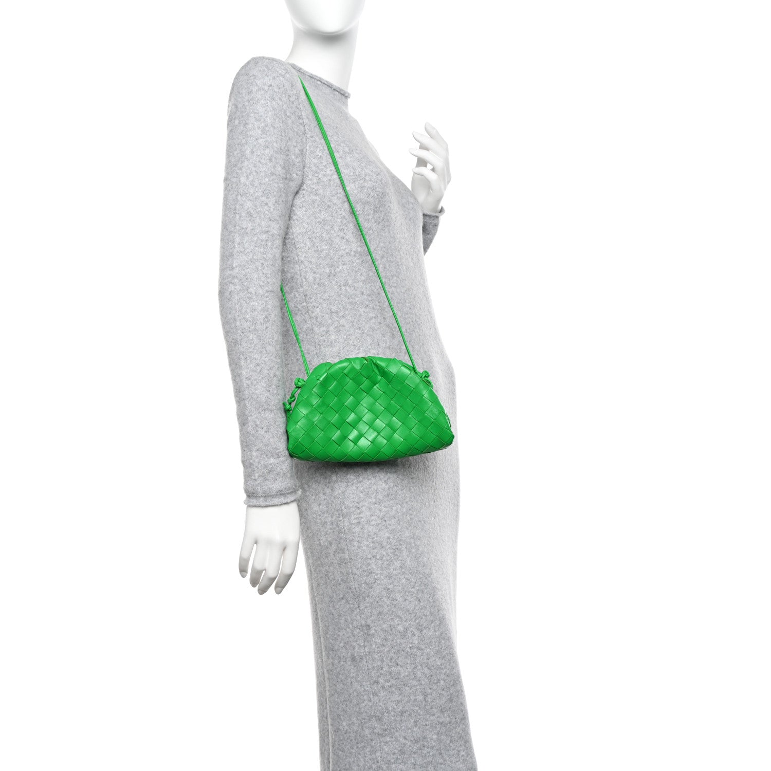 Bottega Veneta Nappa Intrecciato The Mini Pouch Clutch Parakeet 2 of 12