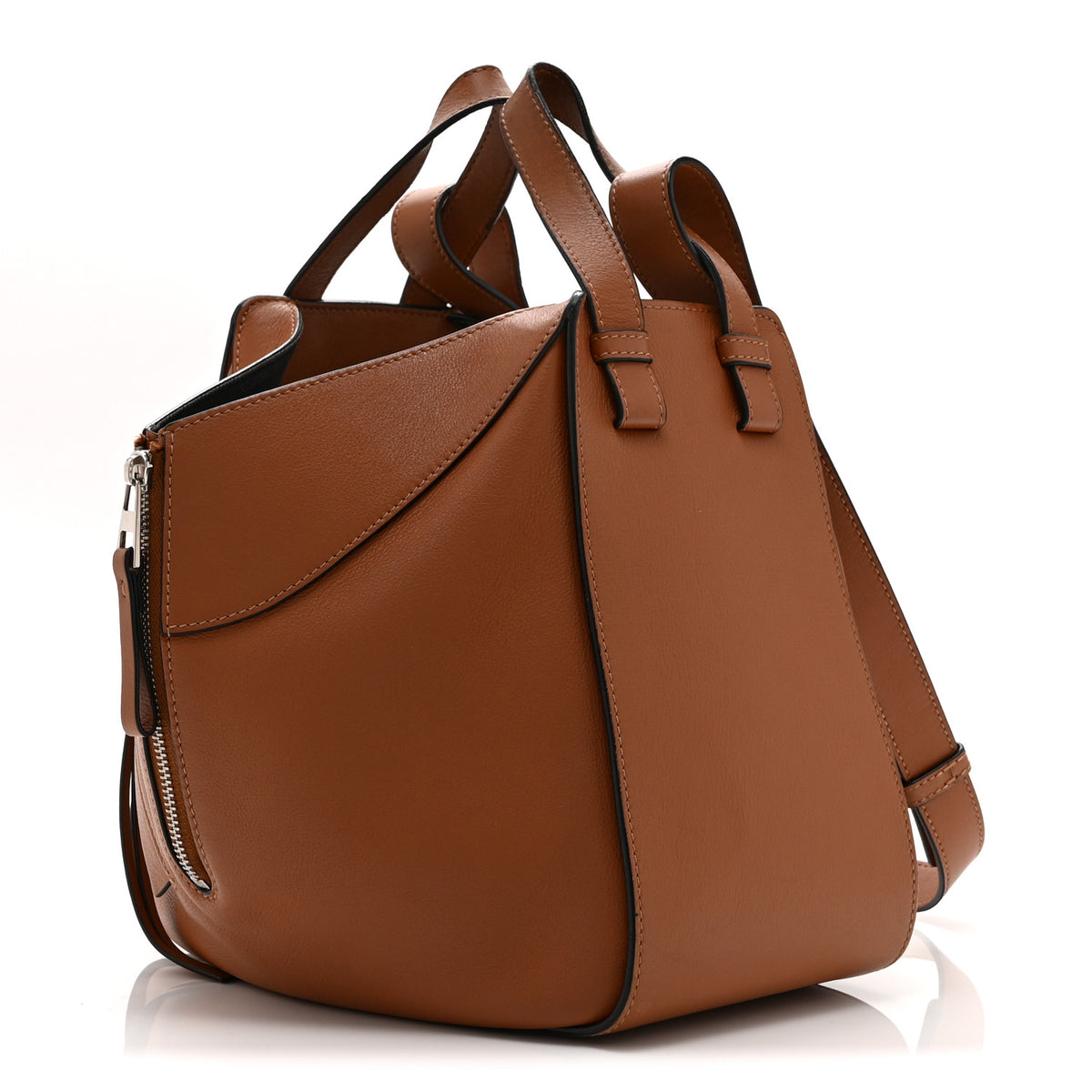 Calfskin Small Hammock Shoulder Bag Tan