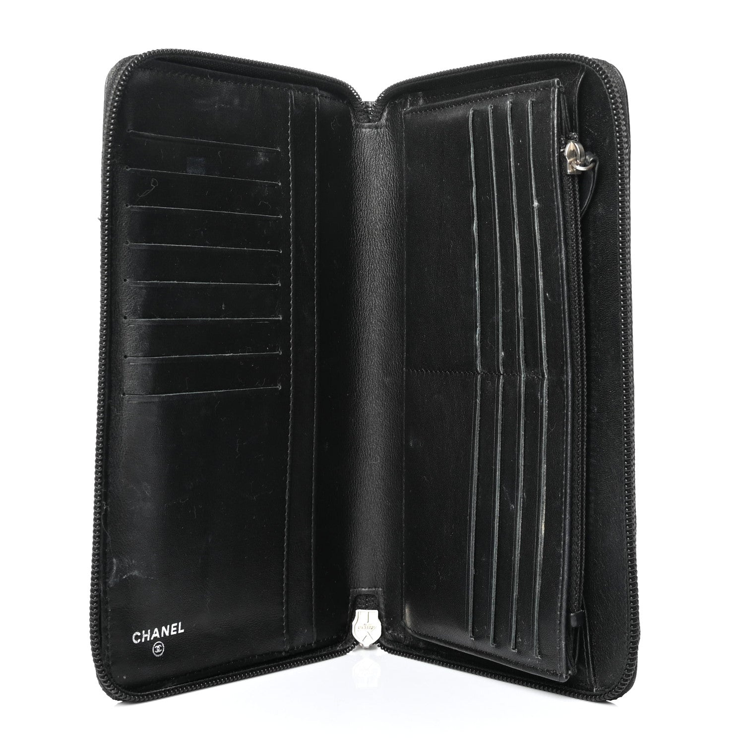 Chanel Caviar Large Timeless CC Zip Around Organizer Wallet Black 5 of 12