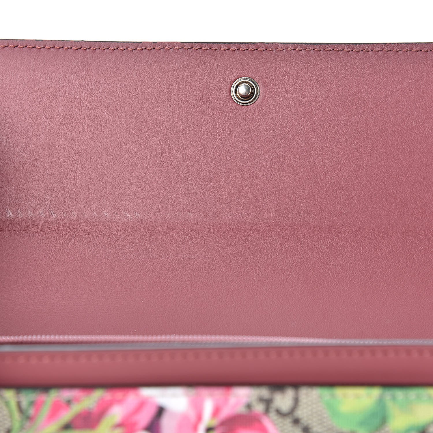 Gucci GG Supreme Monogram Blooms Continental Wallet Beige Multicolor Dry Rose 9 of 10