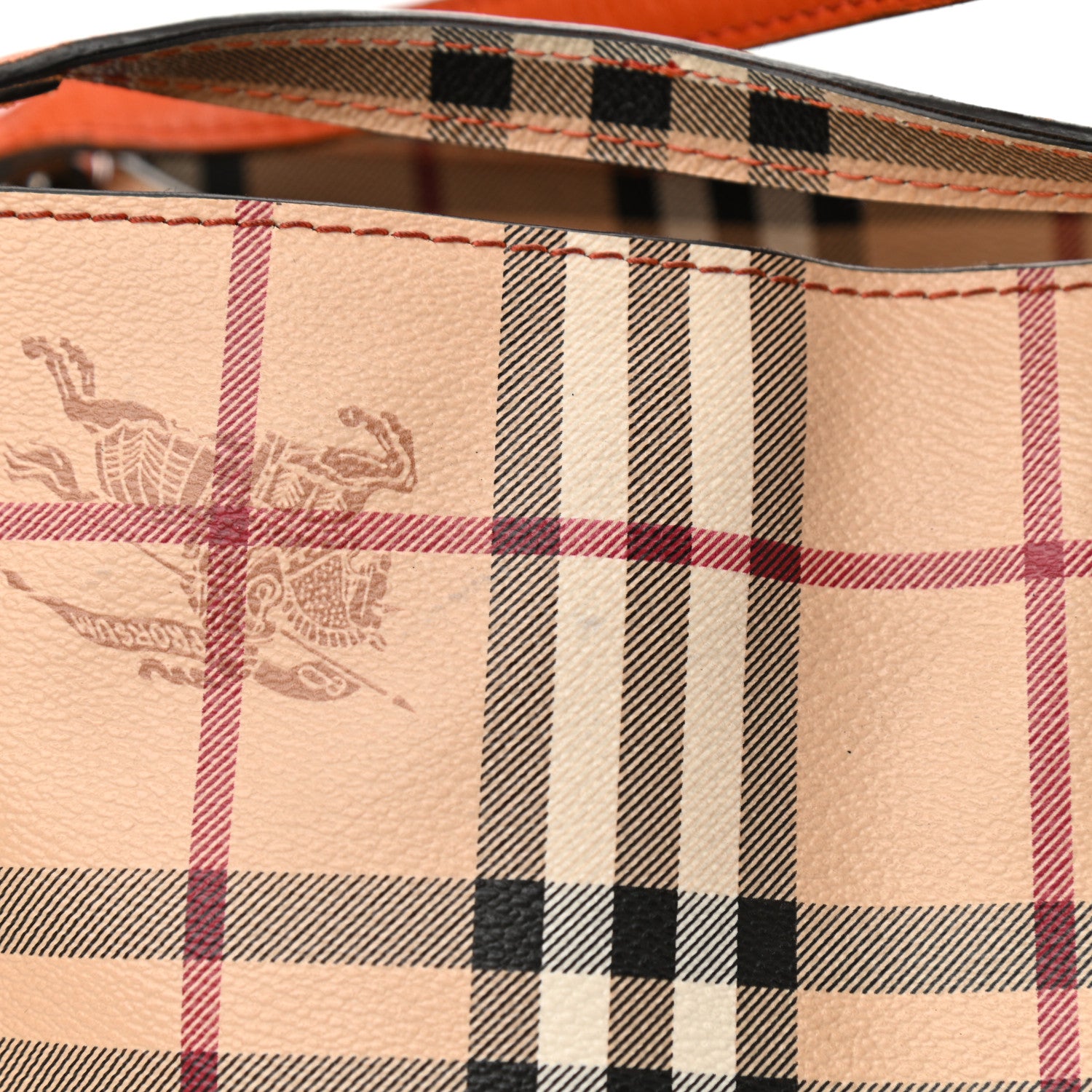 Burberry Haymarket Check Small Canterbury Tote Burnt Amber 9 of 11