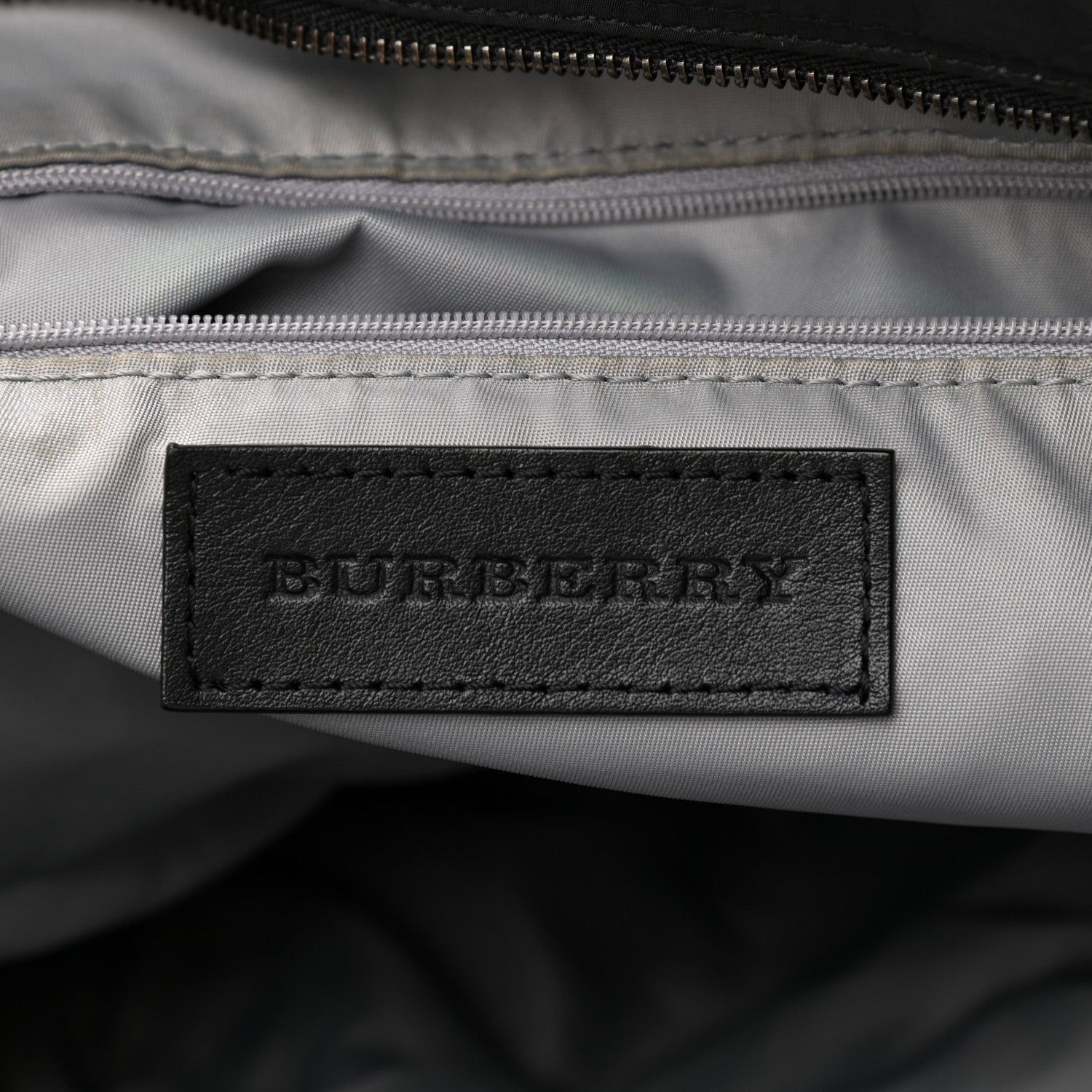 Burberry Nylon Tonal Check Buckleigh Packable Tote Black 6 of 13
