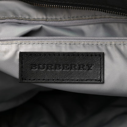 Burberry Nylon Tonal Check Buckleigh Packable Tote Black 6 of 13