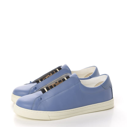 Fendi Vitello FF Rockoclick Slip On Sneakers 38 Blue 3 of 11
