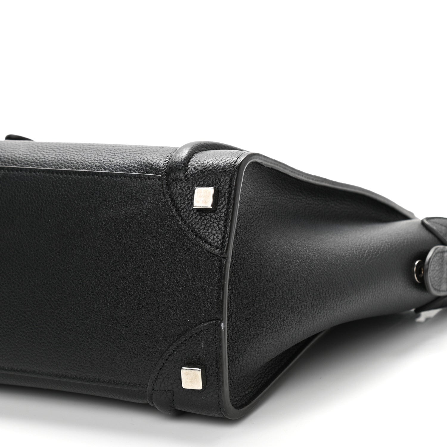 Celine Drummed Calfskin Micro Luggage Black 9 of 14