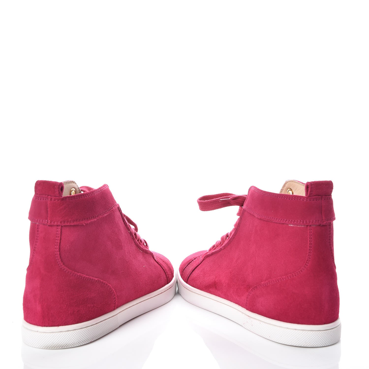 Christian Louboutin Suede Frangine Costa Flat Sneakers 37.5 Rosa 6 of 12
