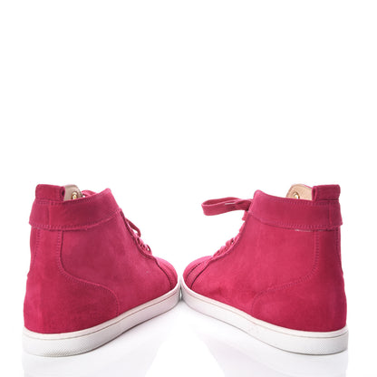 Christian Louboutin Suede Frangine Costa Flat Sneakers 37.5 Rosa 6 of 12
