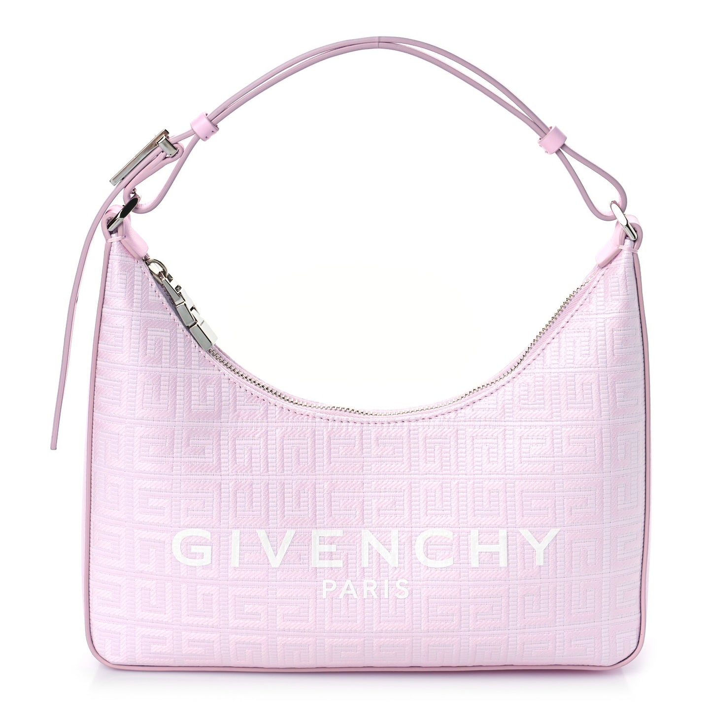 Coated Canvas Logo 4G Embossed Small Moon Cut Out Shoulder Bag Blossom Pink