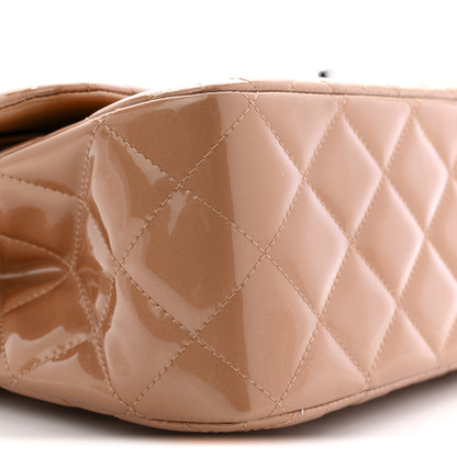 Chanel Patent Quilted Jumbo Double Flap Light Brown 9 of 11