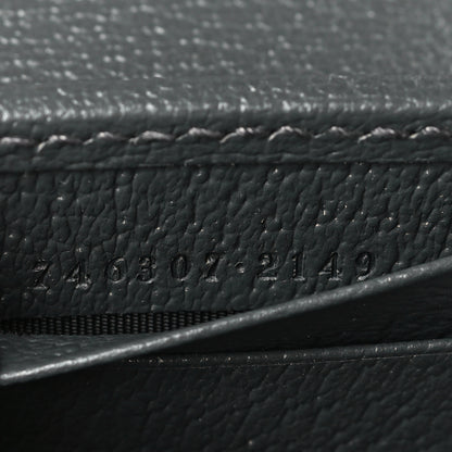 Gucci GG Supreme Monogram Textured Dollar Calfskin Phone Crossbody Bag Grey Black Graphite Grey 6 of 8