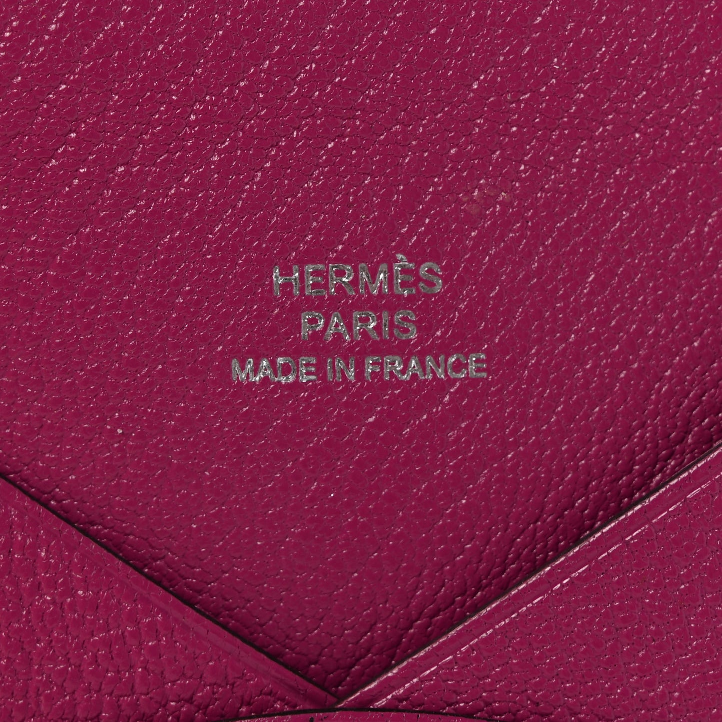 Chevre Mysore Calvi Card Case Rose Pourpre