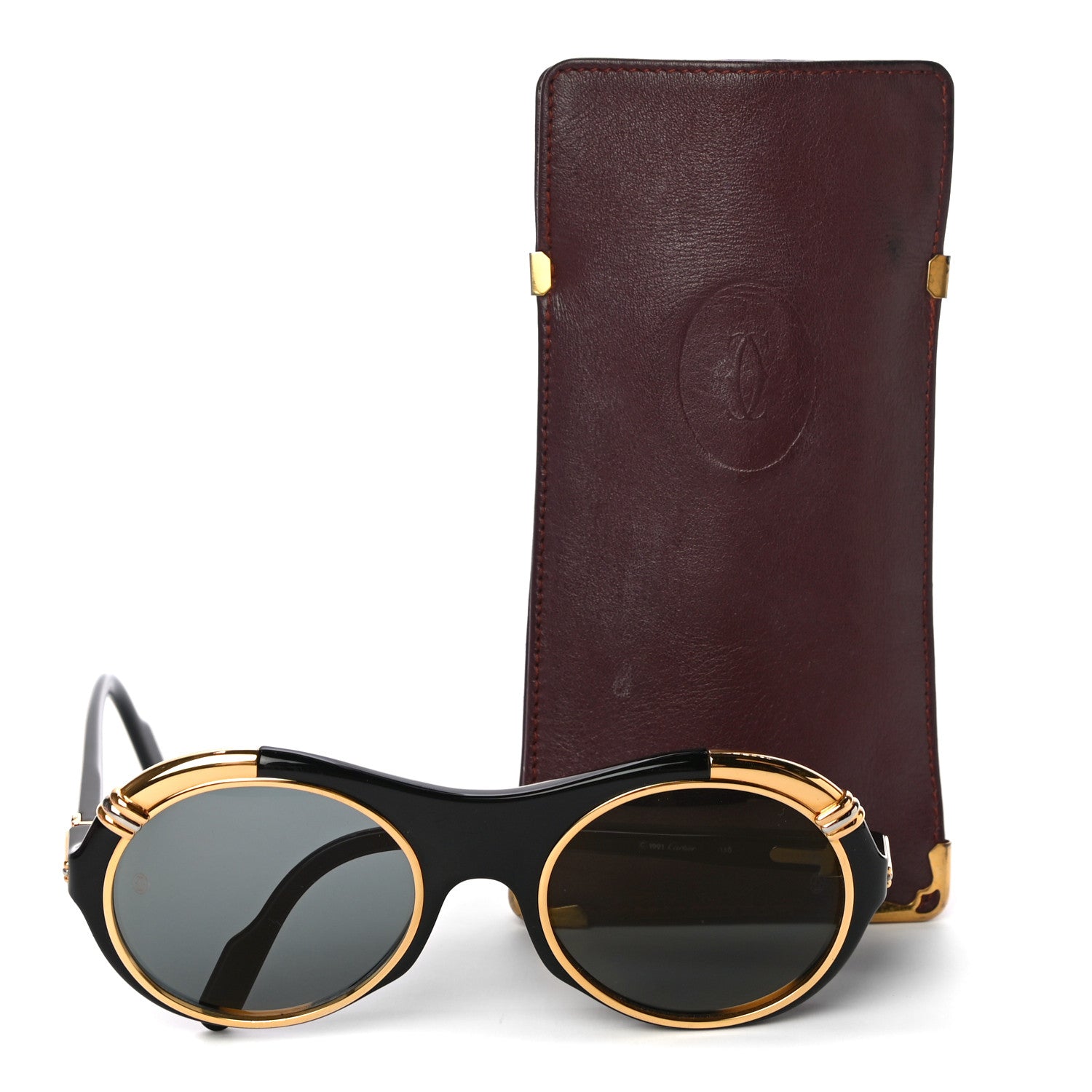 Cartier Vintage Diabolo Sunglasses 130 Black Gold 10 of 10