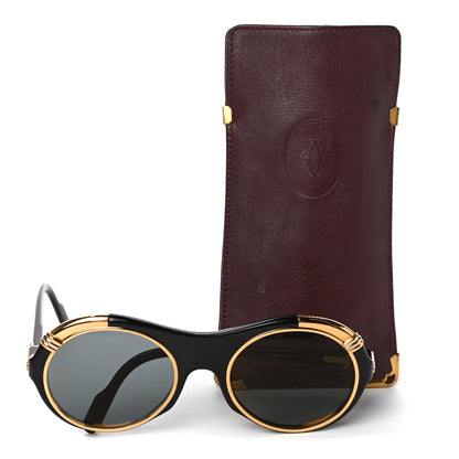 Cartier Vintage Diabolo Sunglasses 130 Black Gold 10 of 10