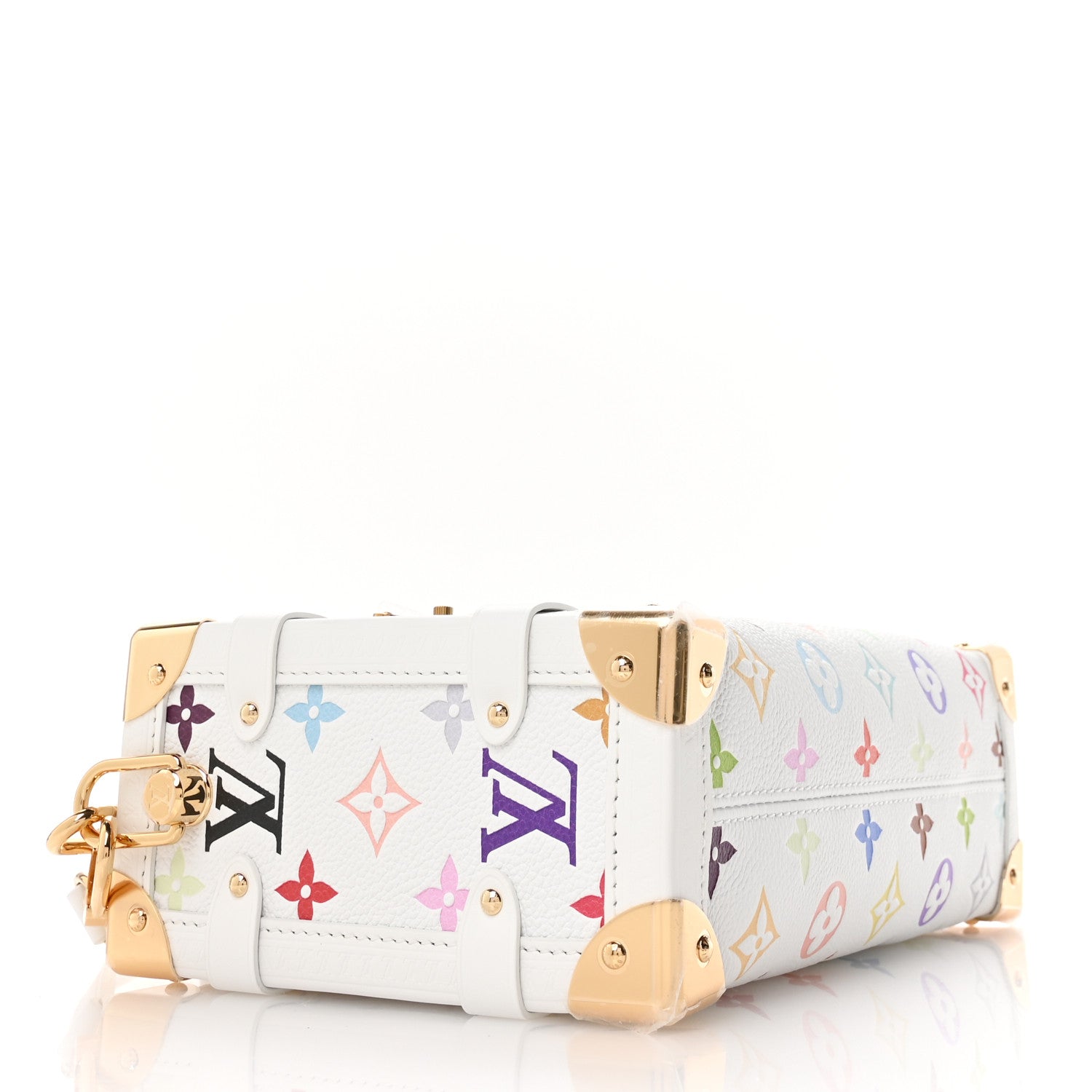 Louis Vuitton LV x TM Cowhide Monogram Multicolor Side Trunk MM White 4 of 10