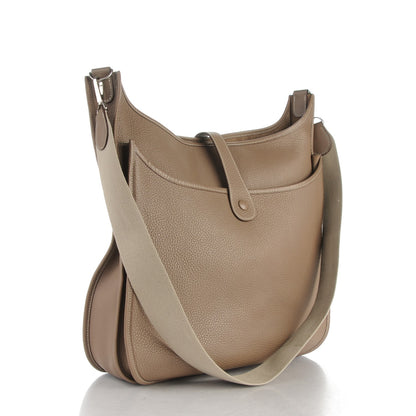 Hermes Taurillon Clemence Evelyne II TGM Etoupe 3 of 10