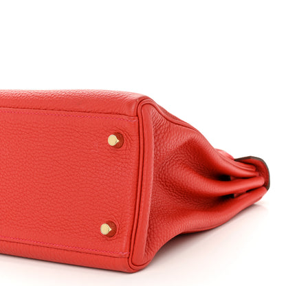 Hermes Togo Kelly Retourne 32 Geranium 10 of 11
