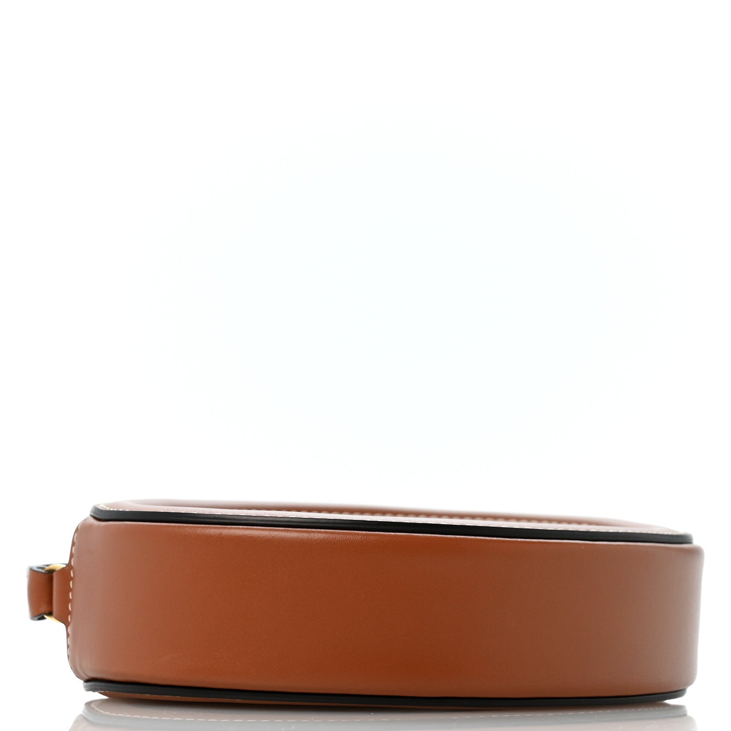 Celine Smooth Calfskin Cuir Small Triomphe Oval Crossbody Purse Tan 4 of 13