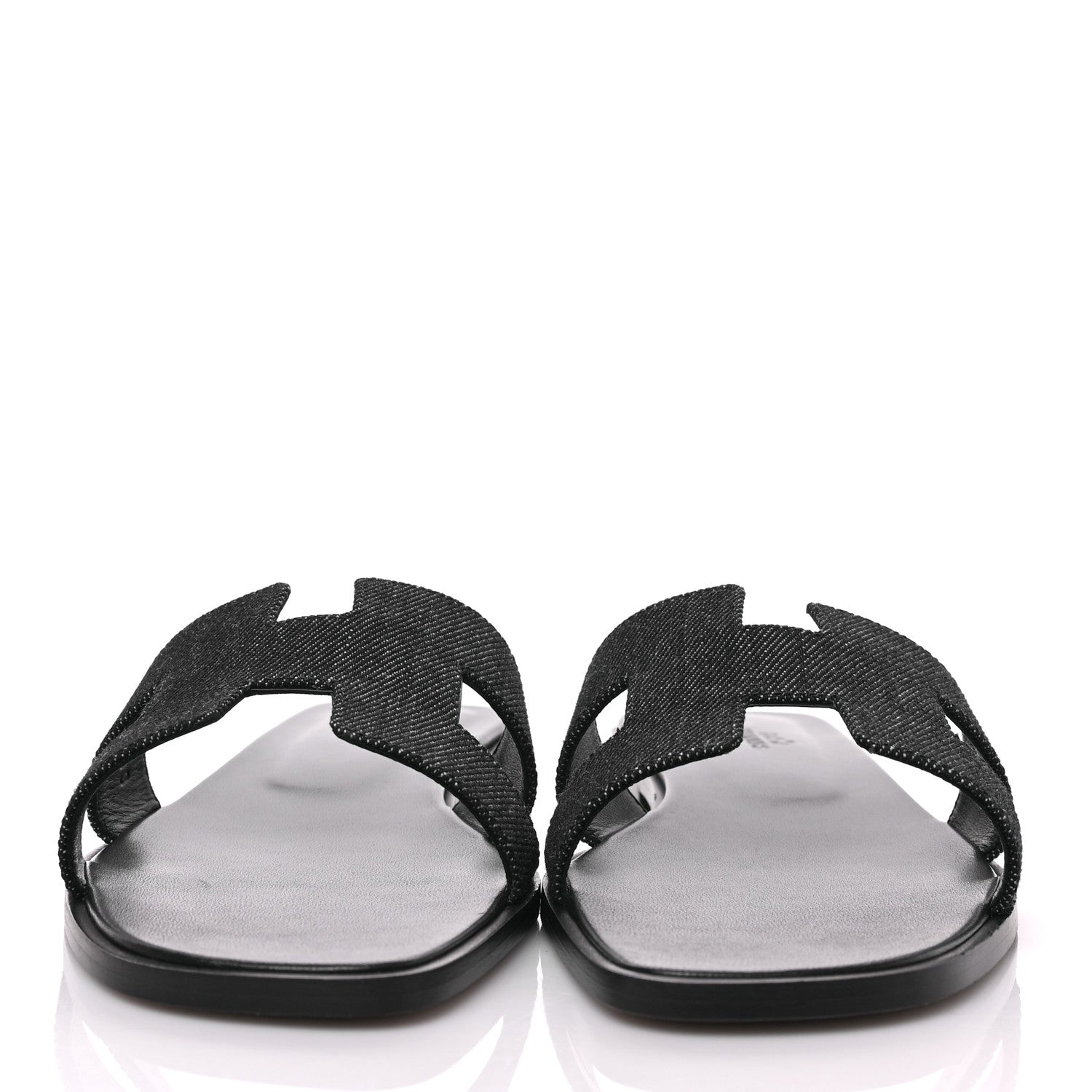 Hermes Denim Oran Sandals 40.5 Bleu Brut 2 of 9
