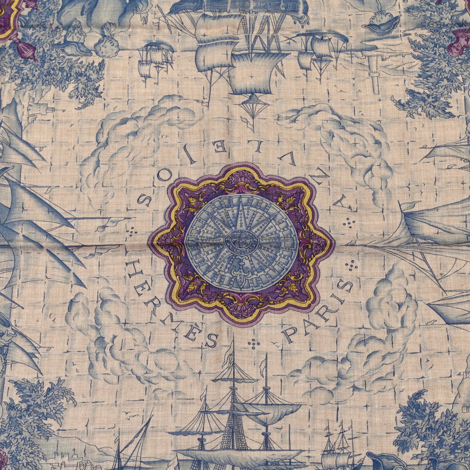 Hermes Cashmere Silk Azulejos Scarf 90 2 of 4
