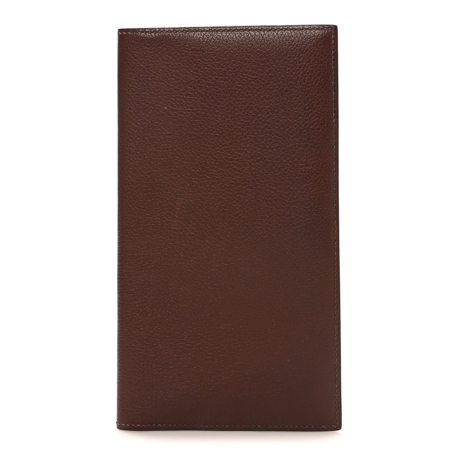 Hermes Evercolor Citizen Twill Long Wallet Chocolate 1 of 13