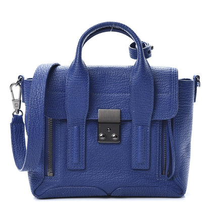 3.1 Phillip Lim 3.1 Textured Calfskin Mini Pashli Satchel Cobalt 1 of 14