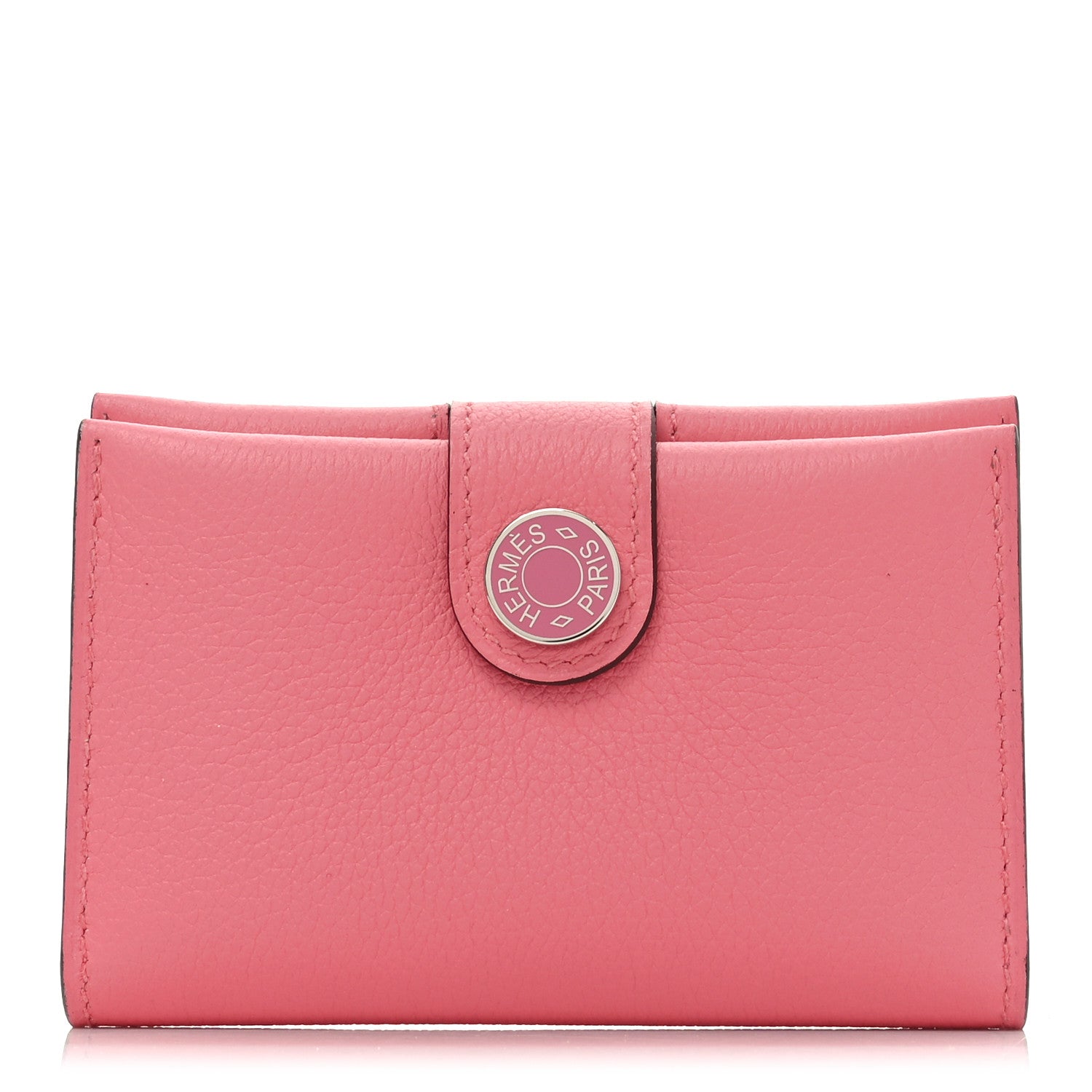 Hermes Evercolor RMS Card Holder Rose Azalee 1 of 6