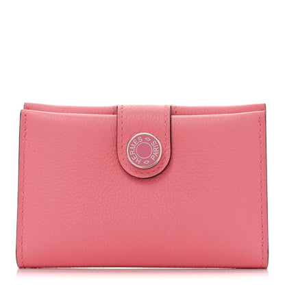 Hermes Evercolor RMS Card Holder Rose Azalee 1 of 6