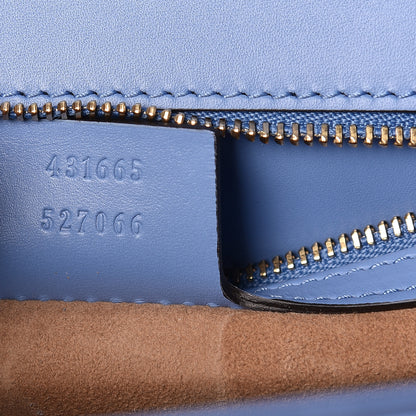 Gucci Calfskin Embroidered Medium Sylvie Top Handle Bag Clear Sky Blue 7 of 10