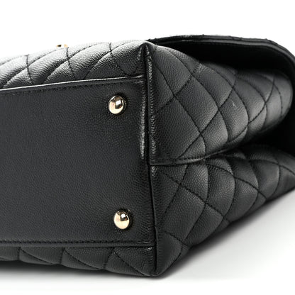 Chanel Caviar Quilted Small Coco Handle Flap Black 10 of 10