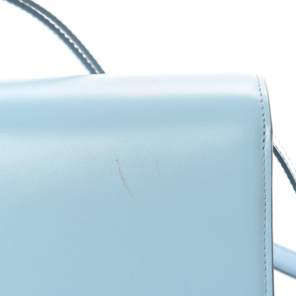 Celine Smooth Calfskin Small Classic Box Flap Bag Azur 11 of 13