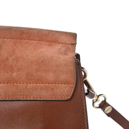 Chloe Suede Calfskin Medium Faye Shoulder Bag Tobacco 12 of 15