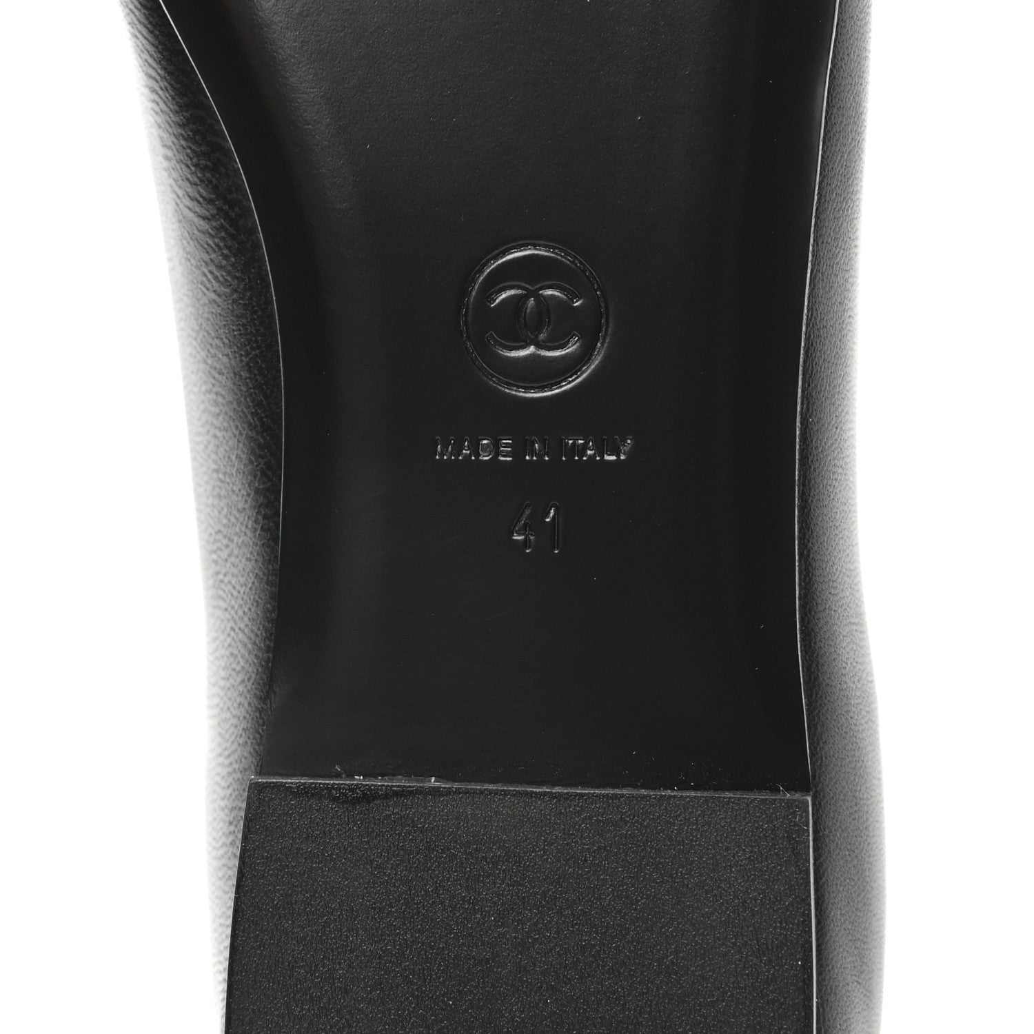 Chanel Lambskin CC Mocassin Loafers 41 Black 6 of 9