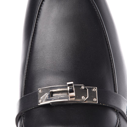 Hermes Goatskin Oz Mules 37 Black 9 of 12