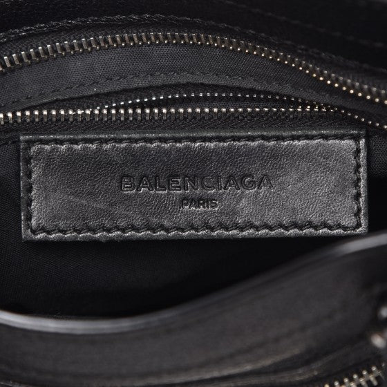 Balenciaga Chevre Silver Metallic Edge Hardware Mini City Black 7 of 10
