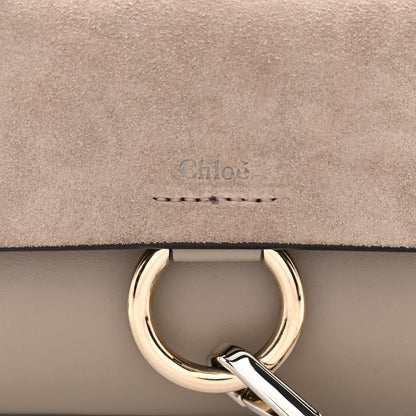 Chloe Suede Calfskin Mini Faye Shoulder Bag Motty Grey 8 of 10