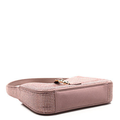 Saint Laurent Satin Crystal Le 5 A 7 Mini Hobo Elderberry 4 of 9