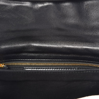 Balenciaga Chevre Gold Metallic Edge Hardware Envelope Clutch Black 8 of 10
