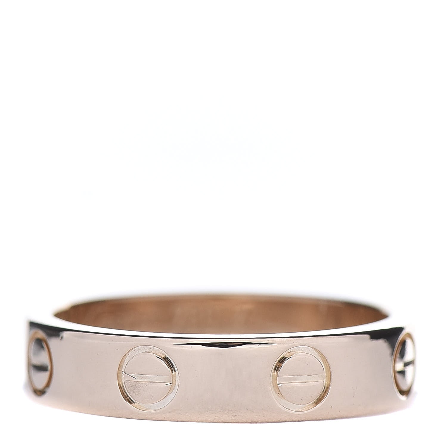 Cartier 18K Pink Gold Diamond 4mm LOVE Wedding Band Ring 47 4 3 of 5