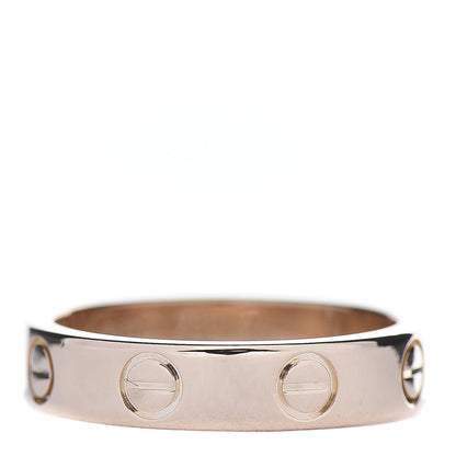 Cartier 18K Pink Gold Diamond 4mm LOVE Wedding Band Ring 47 4 3 of 5