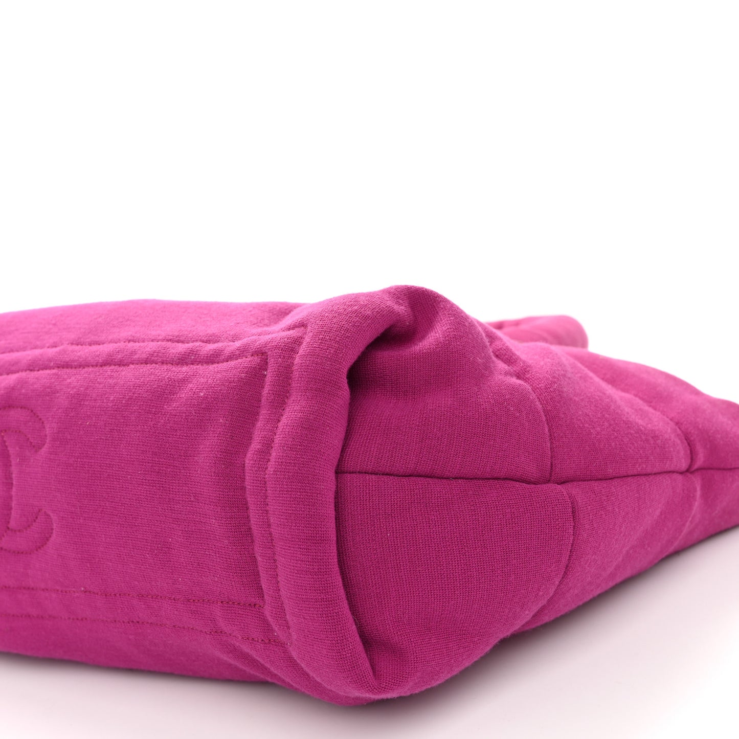 Lambskin Jersey Quilted Medium Coco Cocoon Reversible Tote Navy Fuchsia