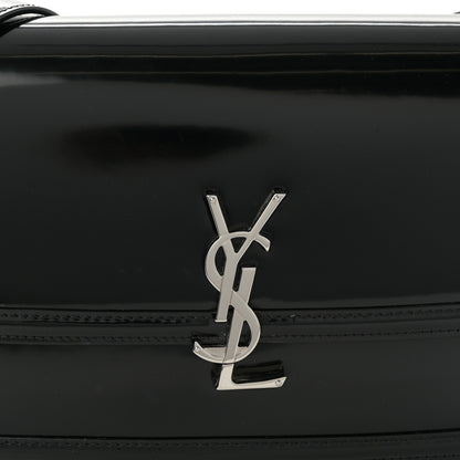 Saint Laurent Patent Calfskin Monogram Medium Solferino Satchel Black 7 of 11